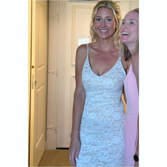 Lulus ✦ Full of Hope Lace Mermaid Dress ✦ Sleeveless Maxi w/ Train Size XS - Picture 11 of 16